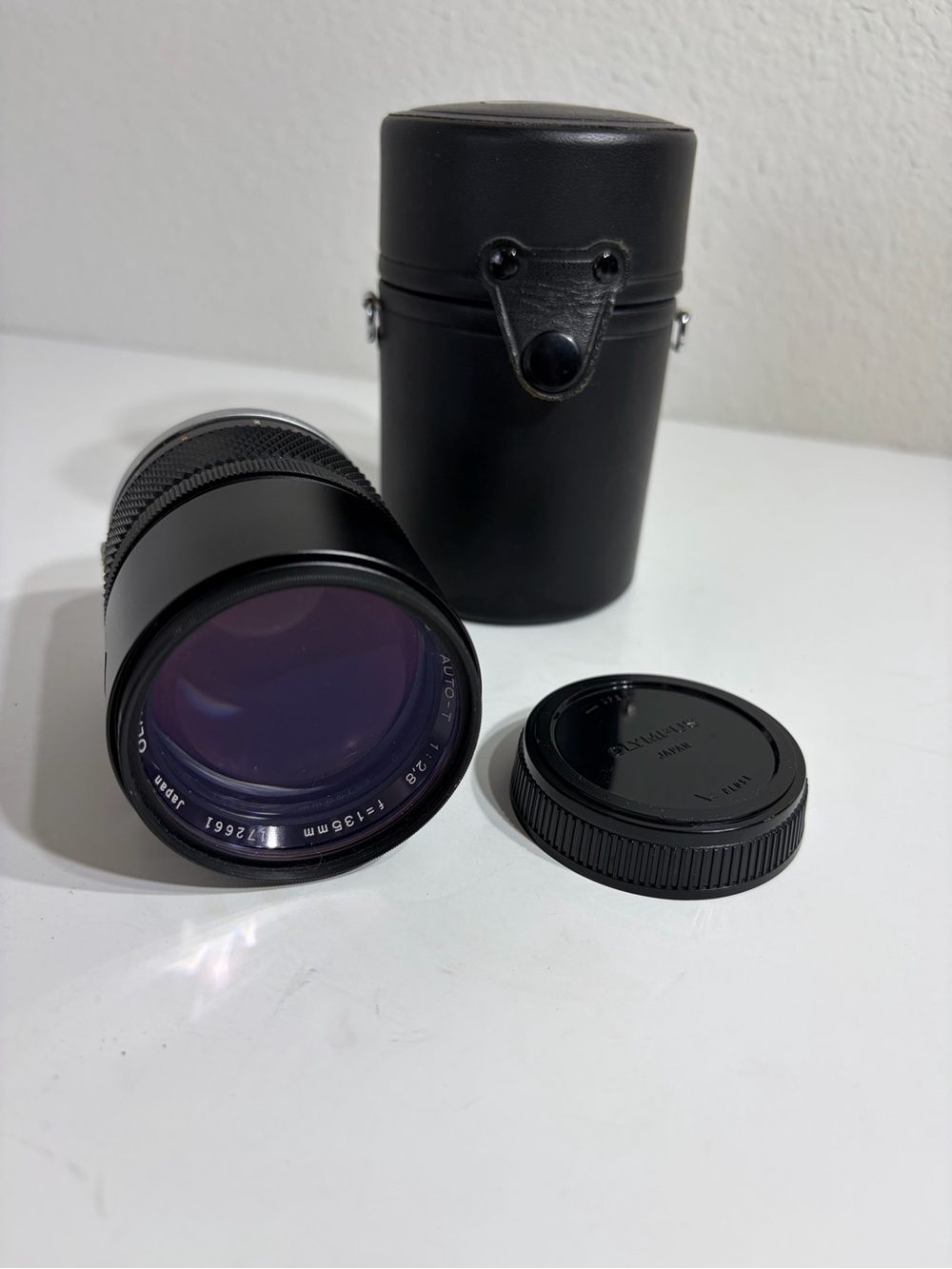 Vintage Olympus 135mm F2.8 Lens with Case